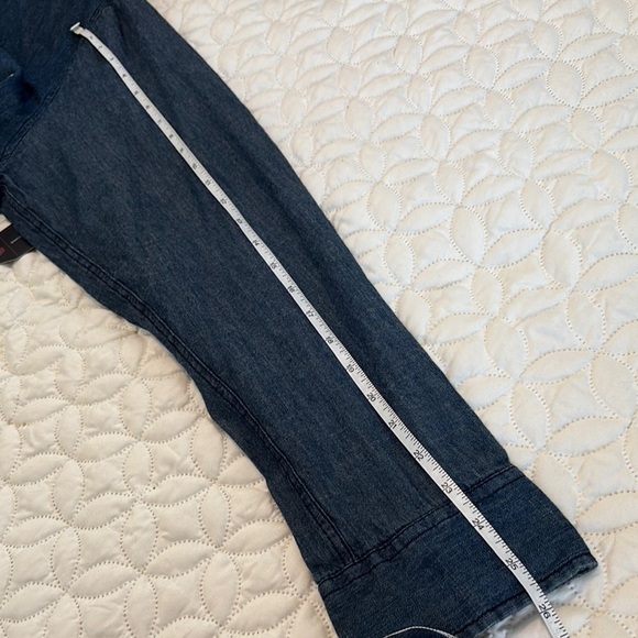 Adam Levin Men's Dark Wash Blue Denim Long Sleeve Button Down Casual Shirt Large - Picture 8 of 11